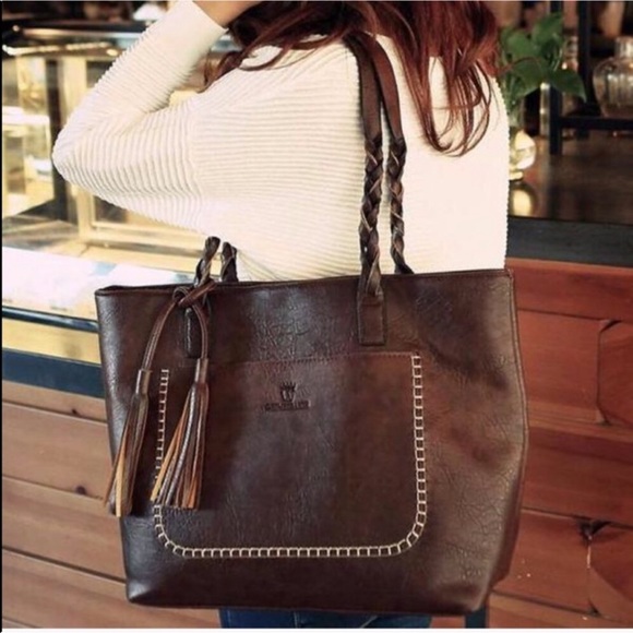 Weimeibaige Handbags - Weimeibaige Oversized Vegan Leather Tote Purse